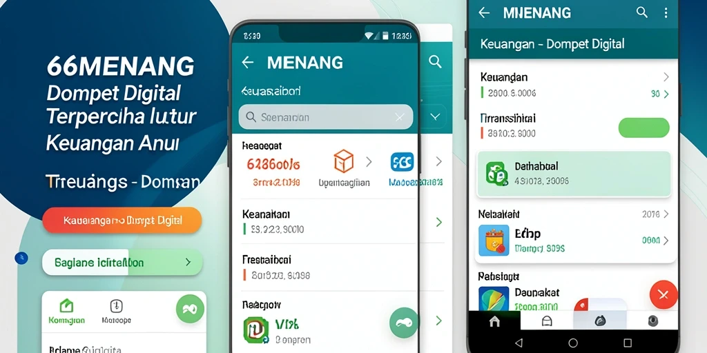 Antarmuka aplikasiyang sederhana dan fungsional dari 66MENANG.