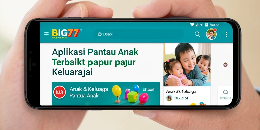 Tampilan antarmuka BIG77 yang informatif untuk memantau anak.