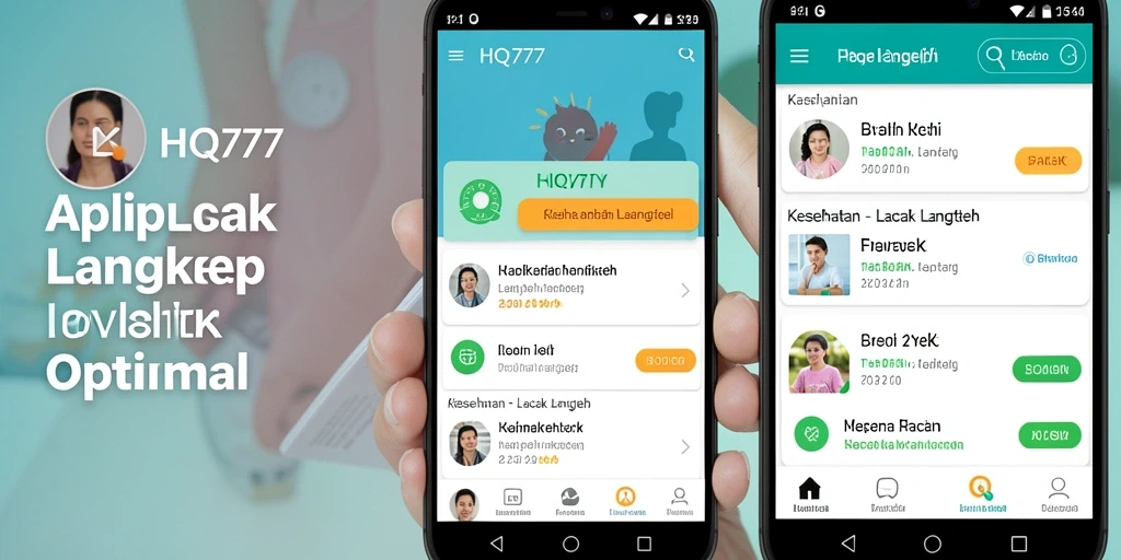 Tampilan antarmuka sederhana aplikasi Lacak Langkah HQ777.