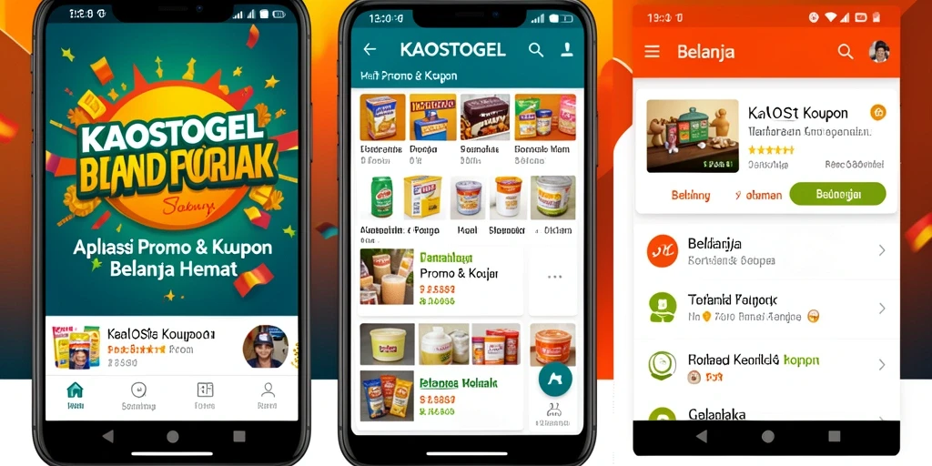 Tampilan antarmuka KAOSTOGEL yang menarik dan mudah digunakan.