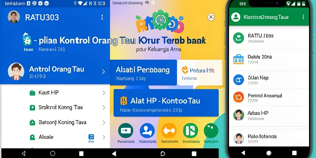 Tampilan antarmuka pengguna RATU303 untuk kontrol orang tua.