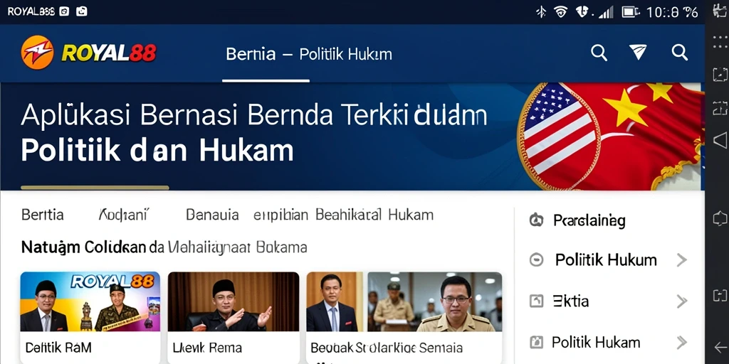 Tampilan antarmuka ROYAL88 yang sederhana dan informatif.
