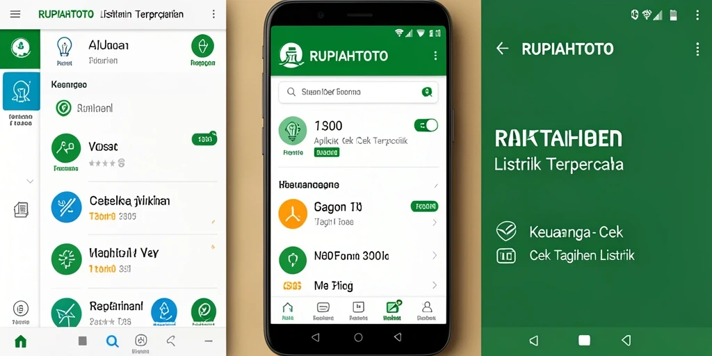Antarmuka RUPIAHTOTO memudahkan cek tagihan listrik dengan fitur modern.