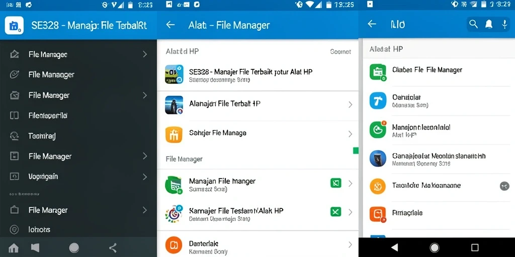 Antarmuka SE328 yang sederhana dan fungsional saat mengelola file.